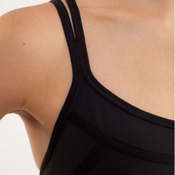 LULULEMON| Ignite Tank - Strappy, built in bra, mesh - BLK EUC SZ 6/8 - Picture 3 of 9